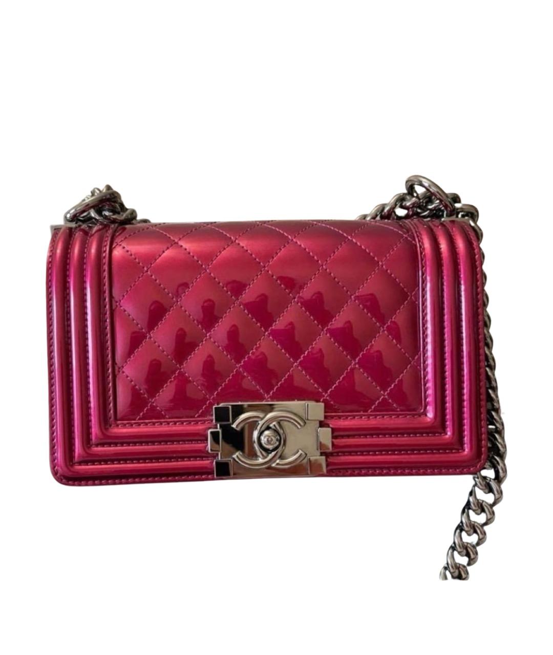 CHANEL Фуксия сумка через плечо из лакированной кожи, фото 1