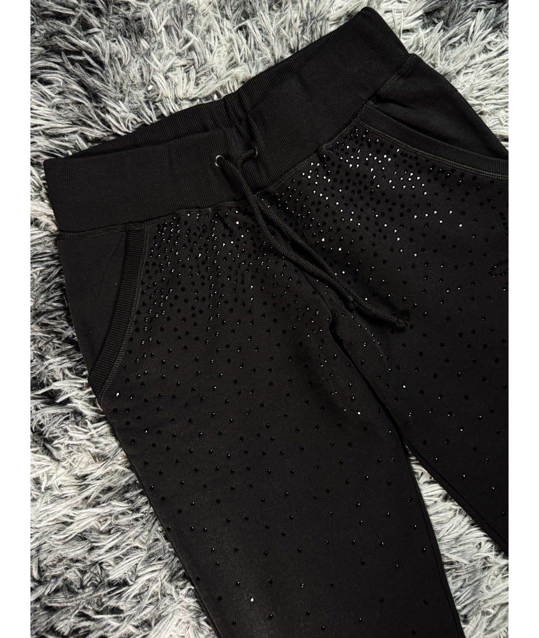 JUST CAVALLI Черные хлопковые спортивные брюки и шорты, фото 4