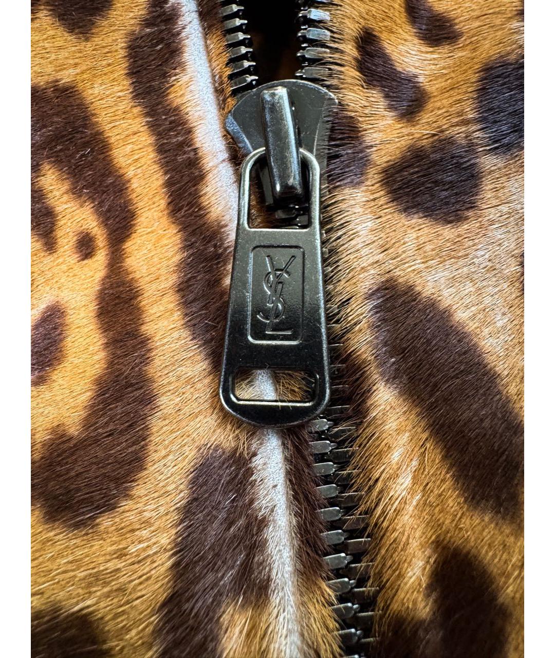 SAINT LAURENT Коричневая куртка из экзотической кожи, фото 6