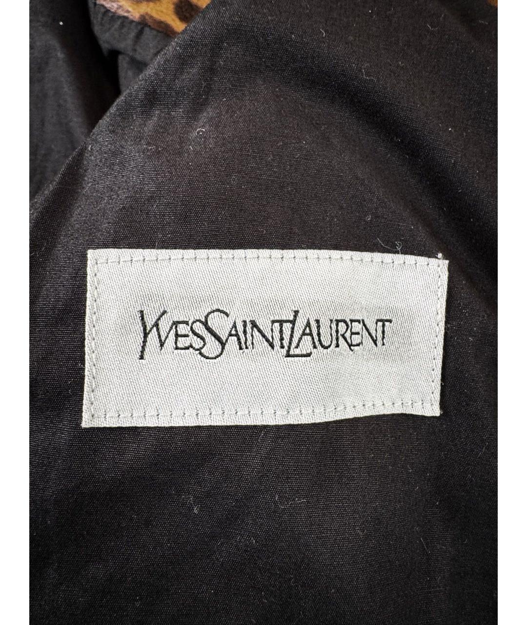 SAINT LAURENT Коричневая куртка из экзотической кожи, фото 7