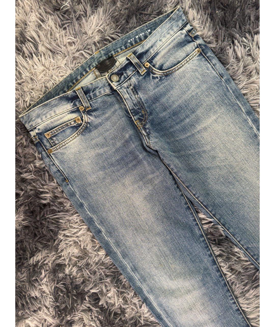 SAINT LAURENT Голубые хлопковые джинсы слим, фото 4