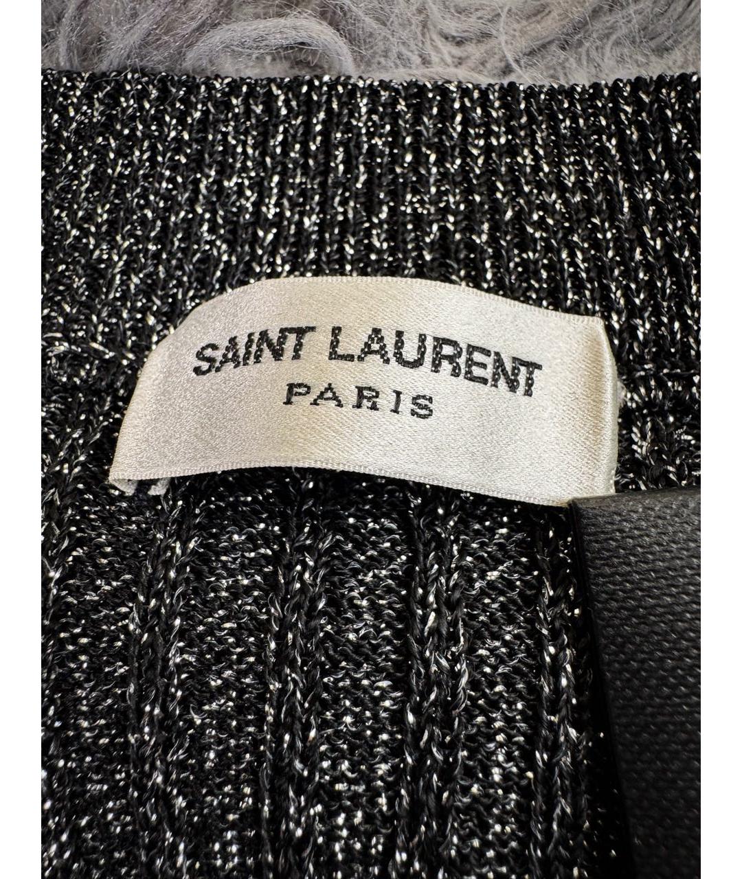 SAINT LAURENT Серый хлопковый джемпер / свитер, фото 6