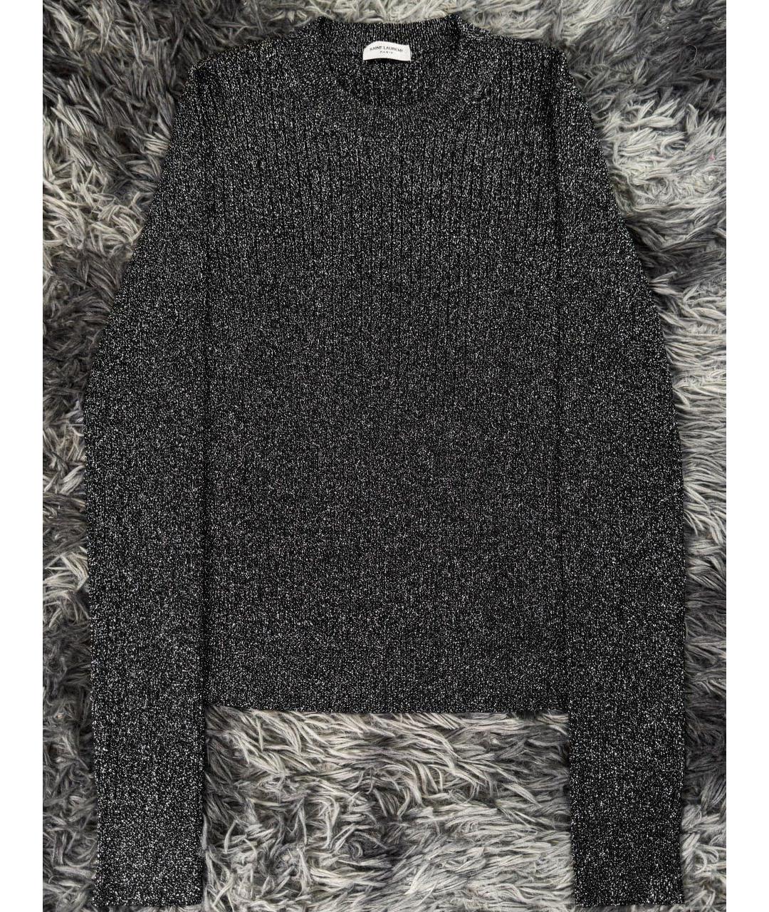 SAINT LAURENT Серый хлопковый джемпер / свитер, фото 8