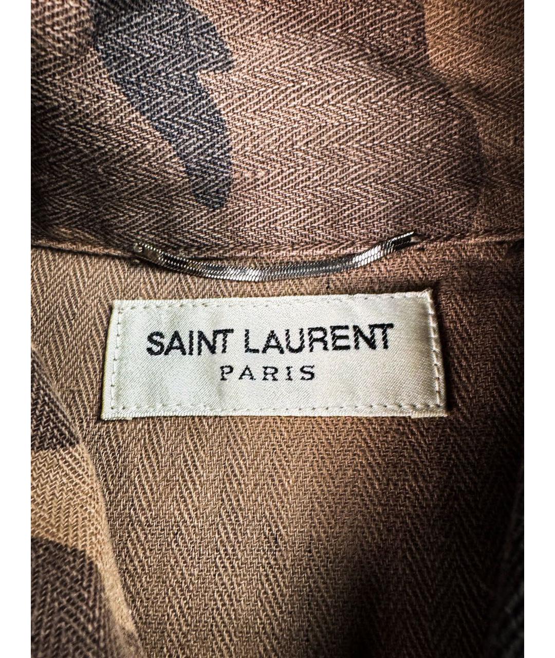 SAINT LAURENT Хаки хлопковая куртка, фото 7