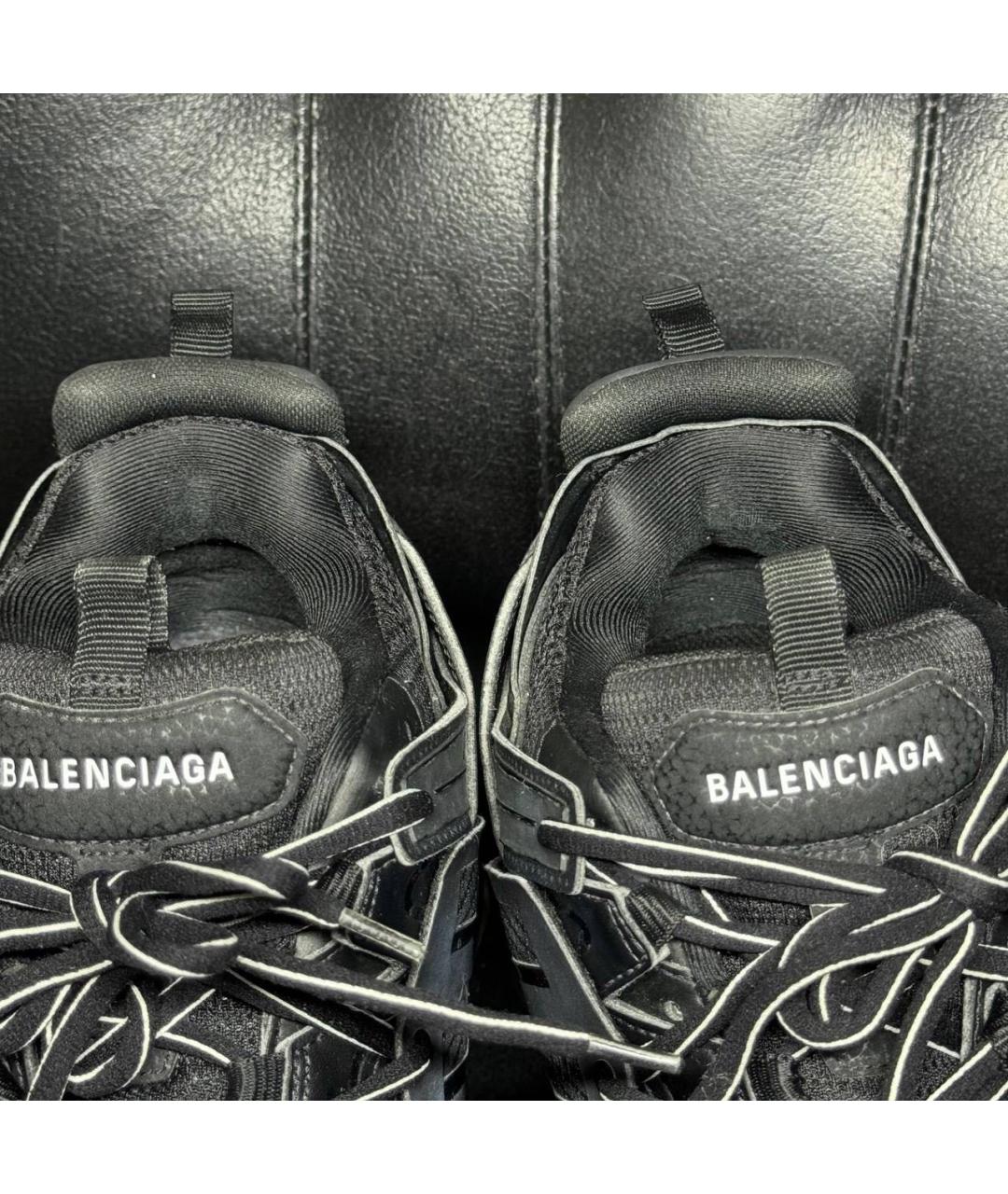 BALENCIAGA Черные текстильные низкие кроссовки / кеды, фото 7
