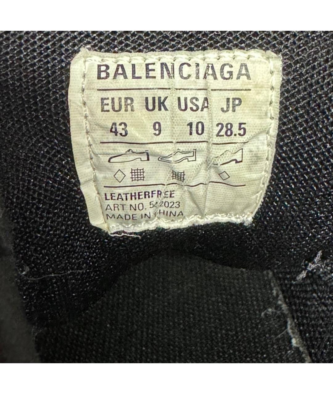 BALENCIAGA Черные текстильные низкие кроссовки / кеды, фото 6