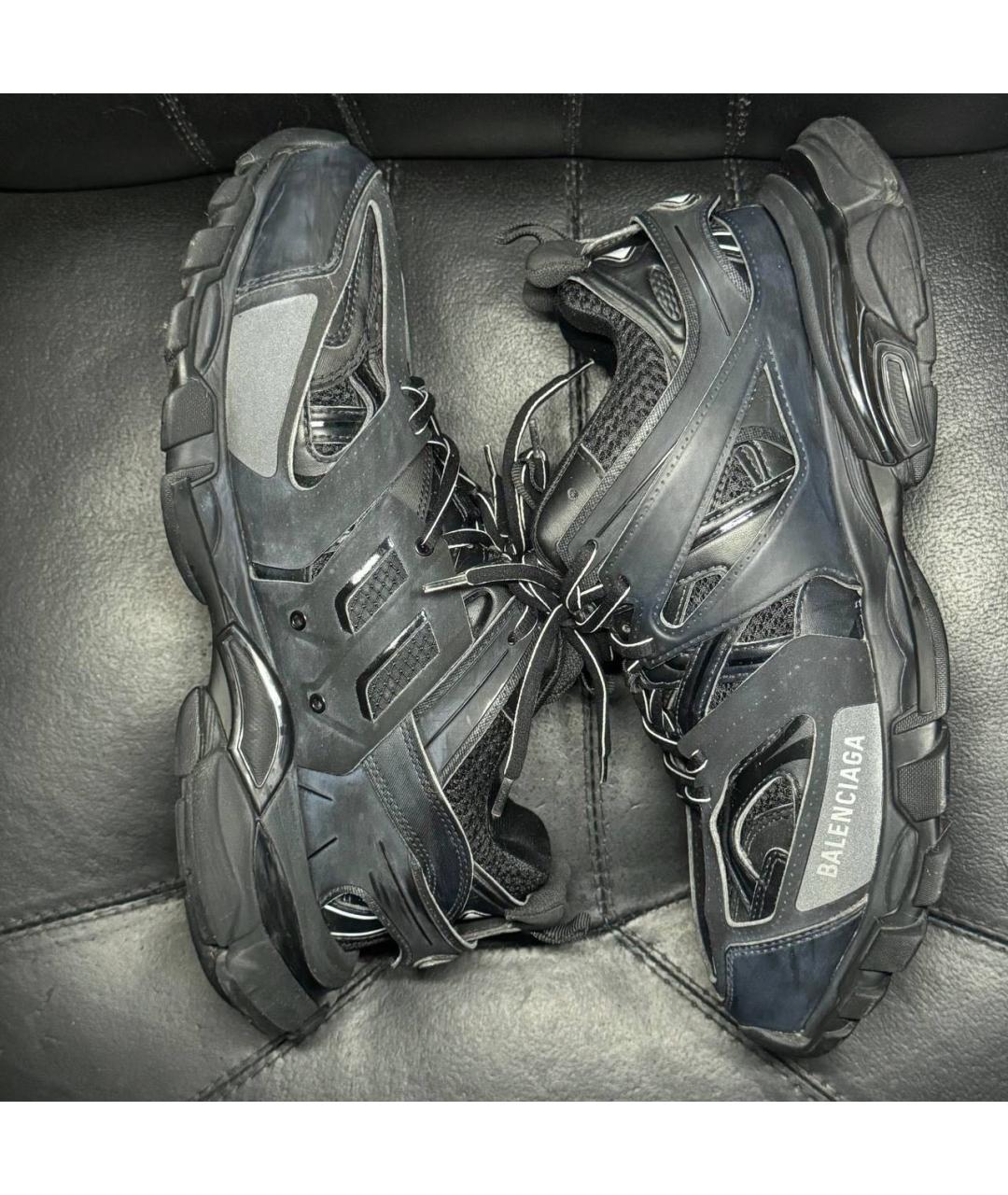 BALENCIAGA Черные текстильные низкие кроссовки / кеды, фото 5