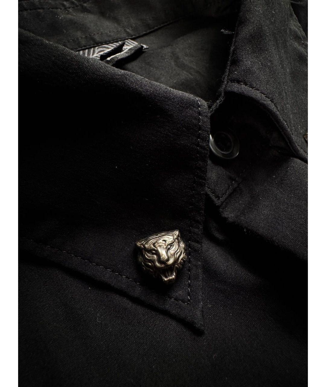 JUST CAVALLI Черная хлопковая кэжуал рубашка, фото 6