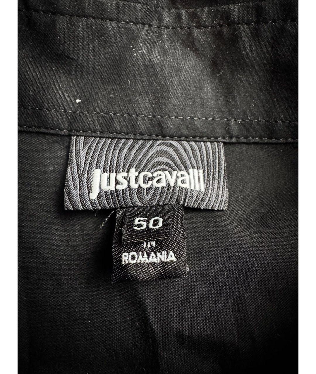 JUST CAVALLI Черная хлопковая кэжуал рубашка, фото 7