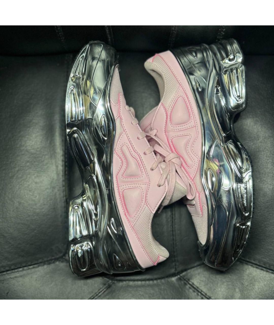 ADIDAS X RAF SIMONS Коралловые текстильные низкие кроссовки / кеды, фото 5