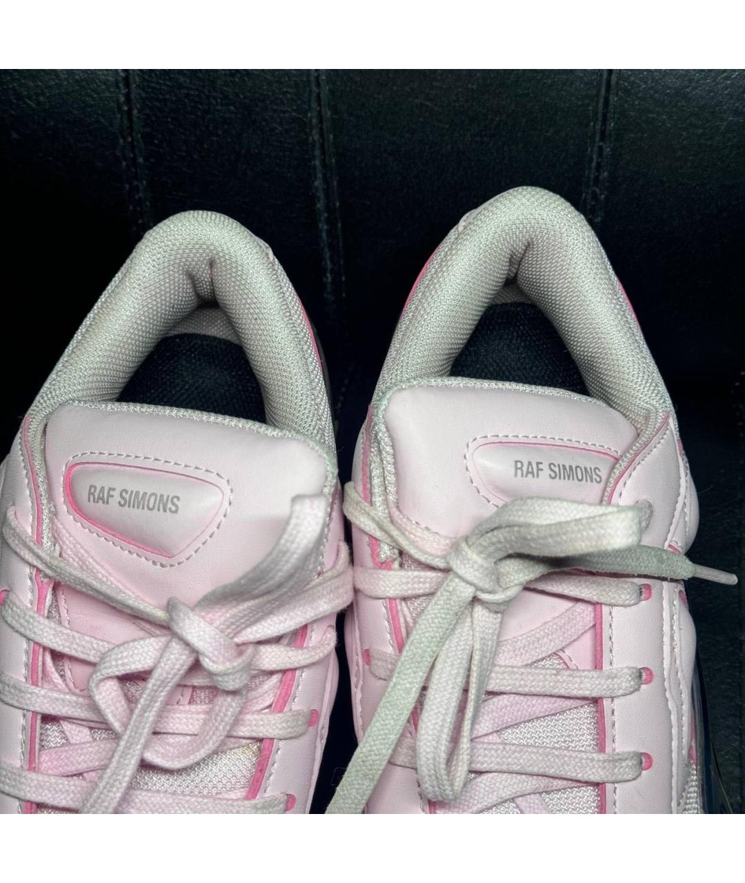ADIDAS X RAF SIMONS Коралловые текстильные низкие кроссовки / кеды, фото 8
