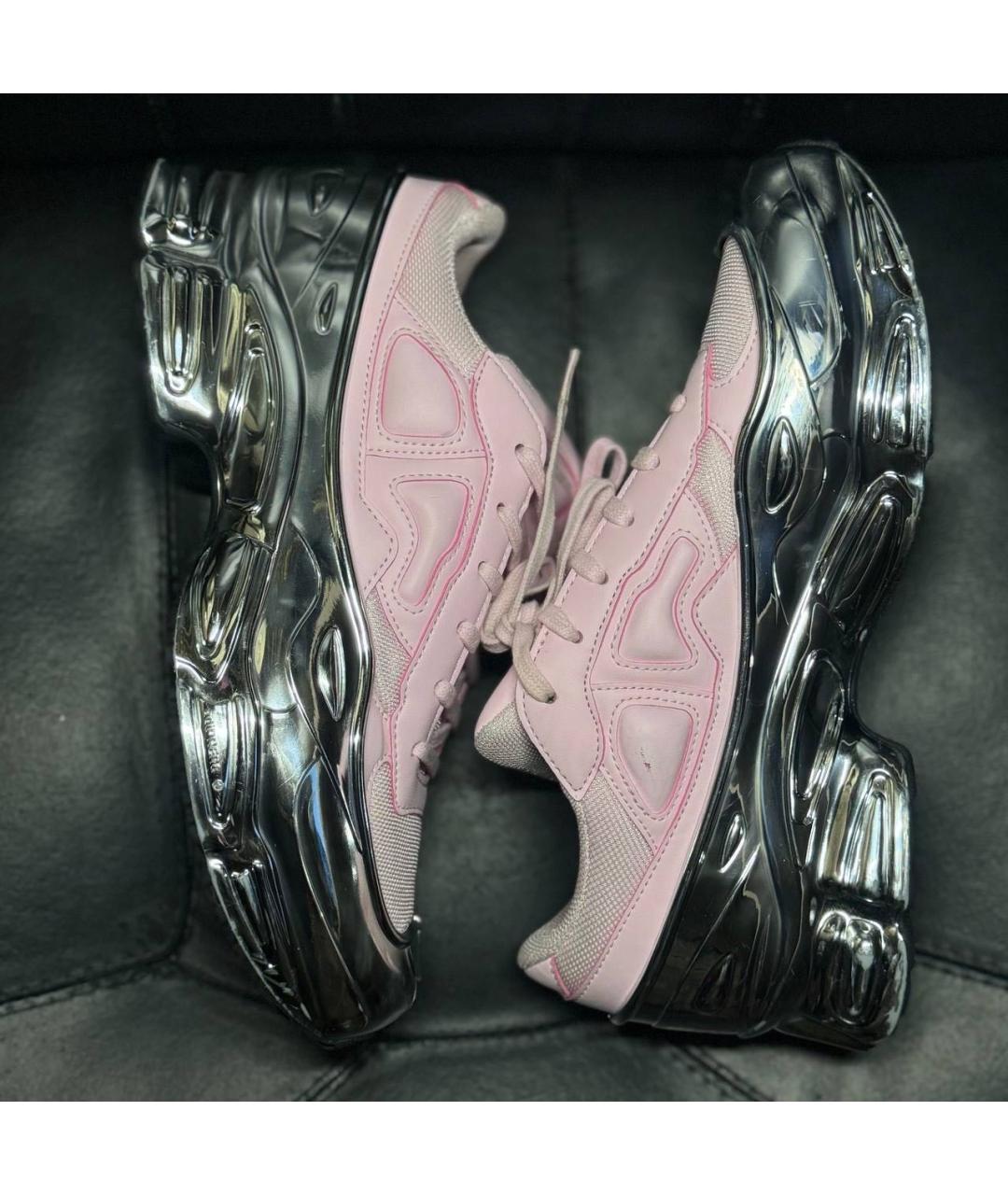 ADIDAS X RAF SIMONS Коралловые текстильные низкие кроссовки / кеды, фото 4
