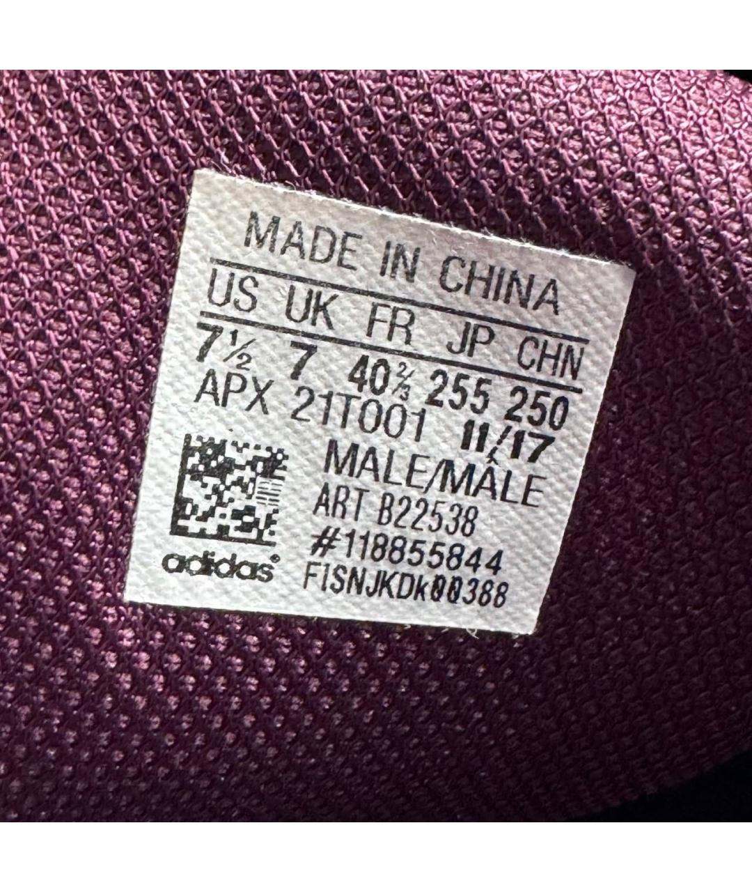 ADIDAS X RAF SIMONS Черные текстильные низкие кроссовки / кеды, фото 5