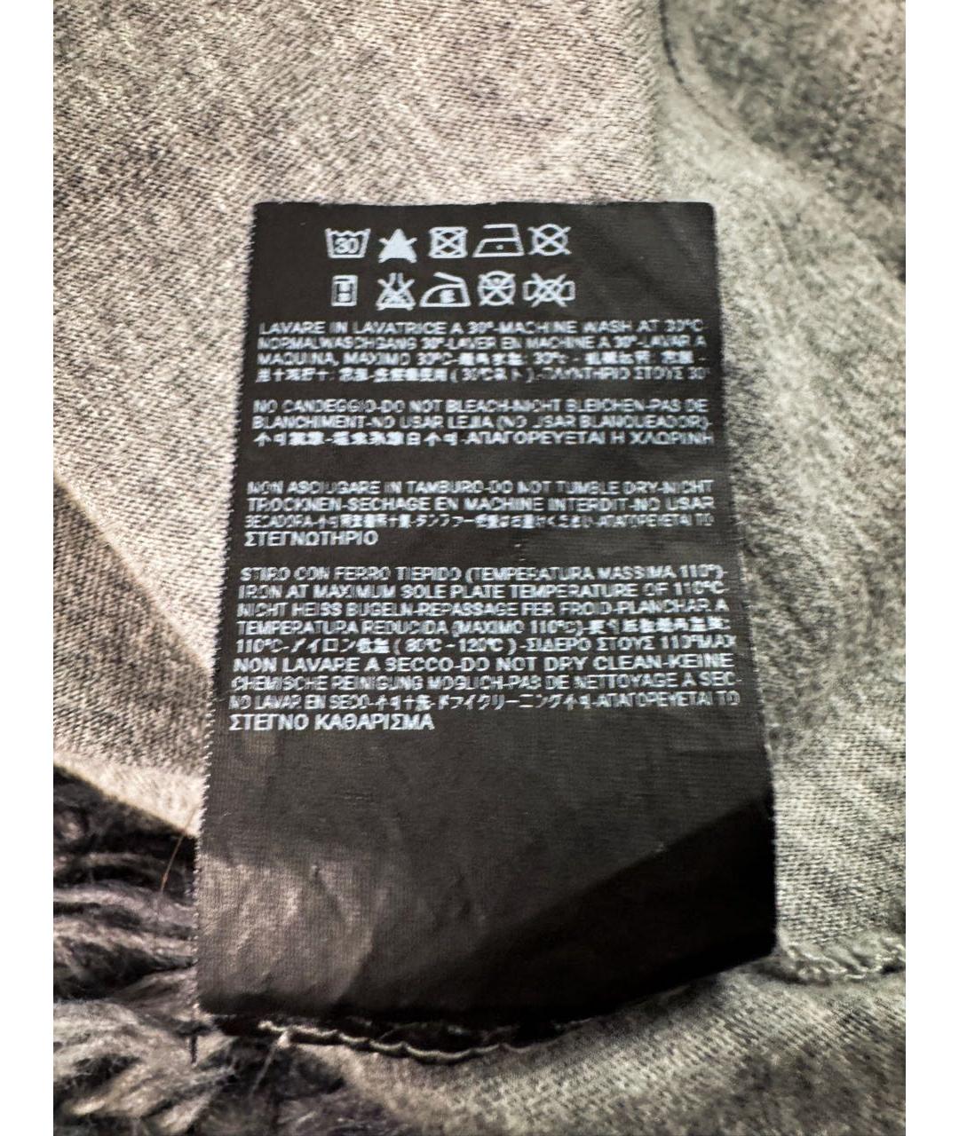 SAINT LAURENT Серая хлопковая футболка, фото 6