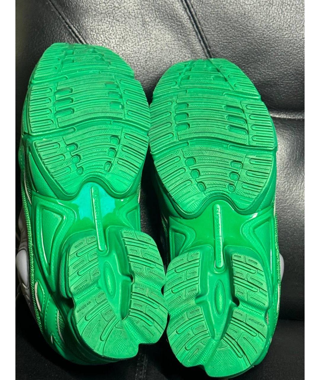 ADIDAS X RAF SIMONS Зеленые текстильные низкие кроссовки / кеды, фото 8
