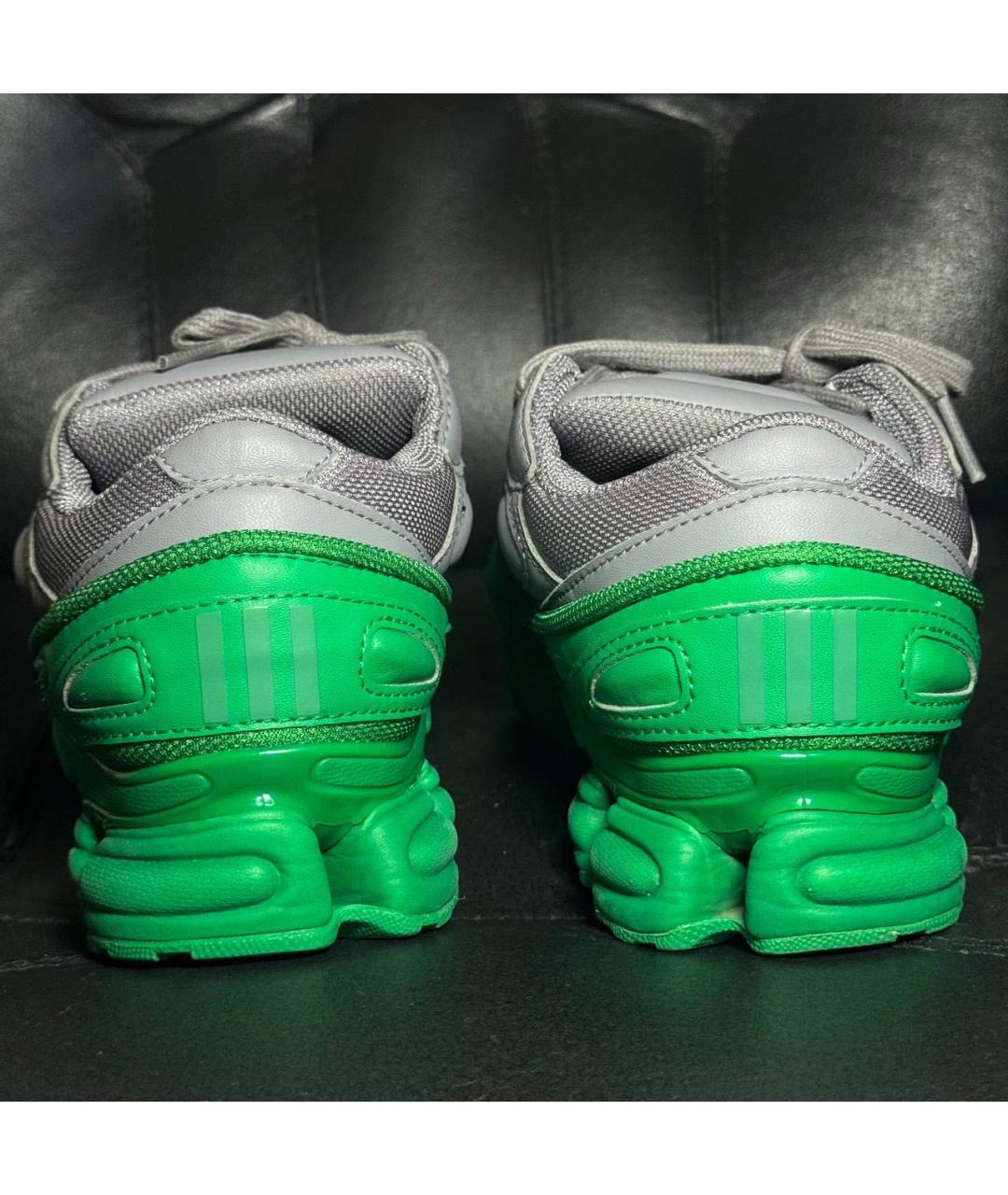 ADIDAS X RAF SIMONS Зеленые текстильные низкие кроссовки / кеды, фото 2