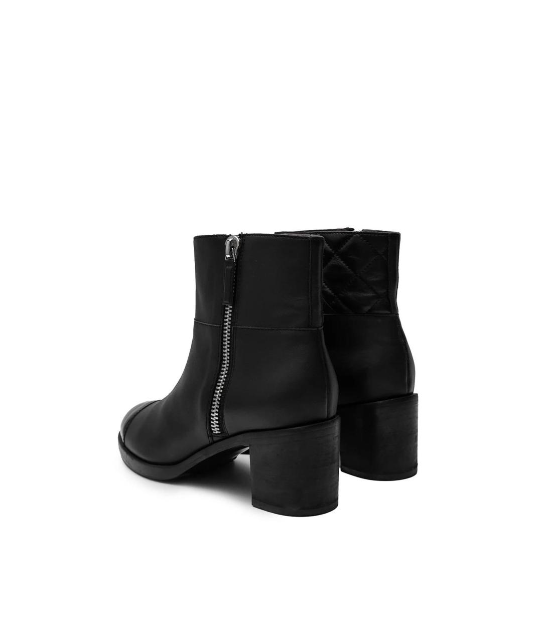 CHANEL Черные кожаные ботинки, фото 3