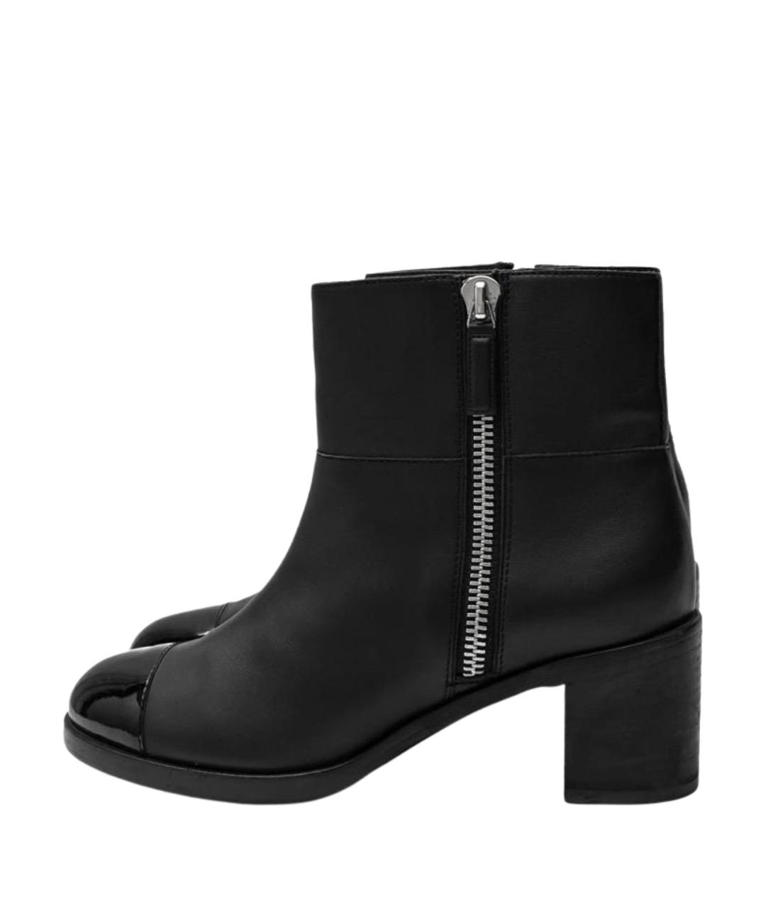CHANEL Черные кожаные ботинки, фото 1