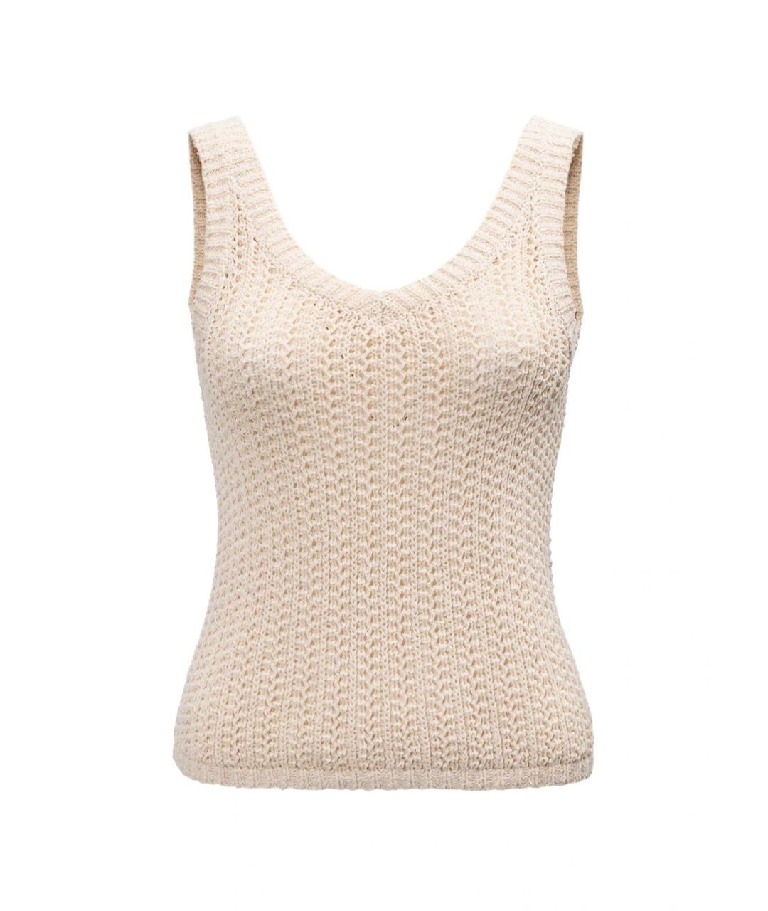MAX MARA Бежевая хлопковая футболка, фото 1