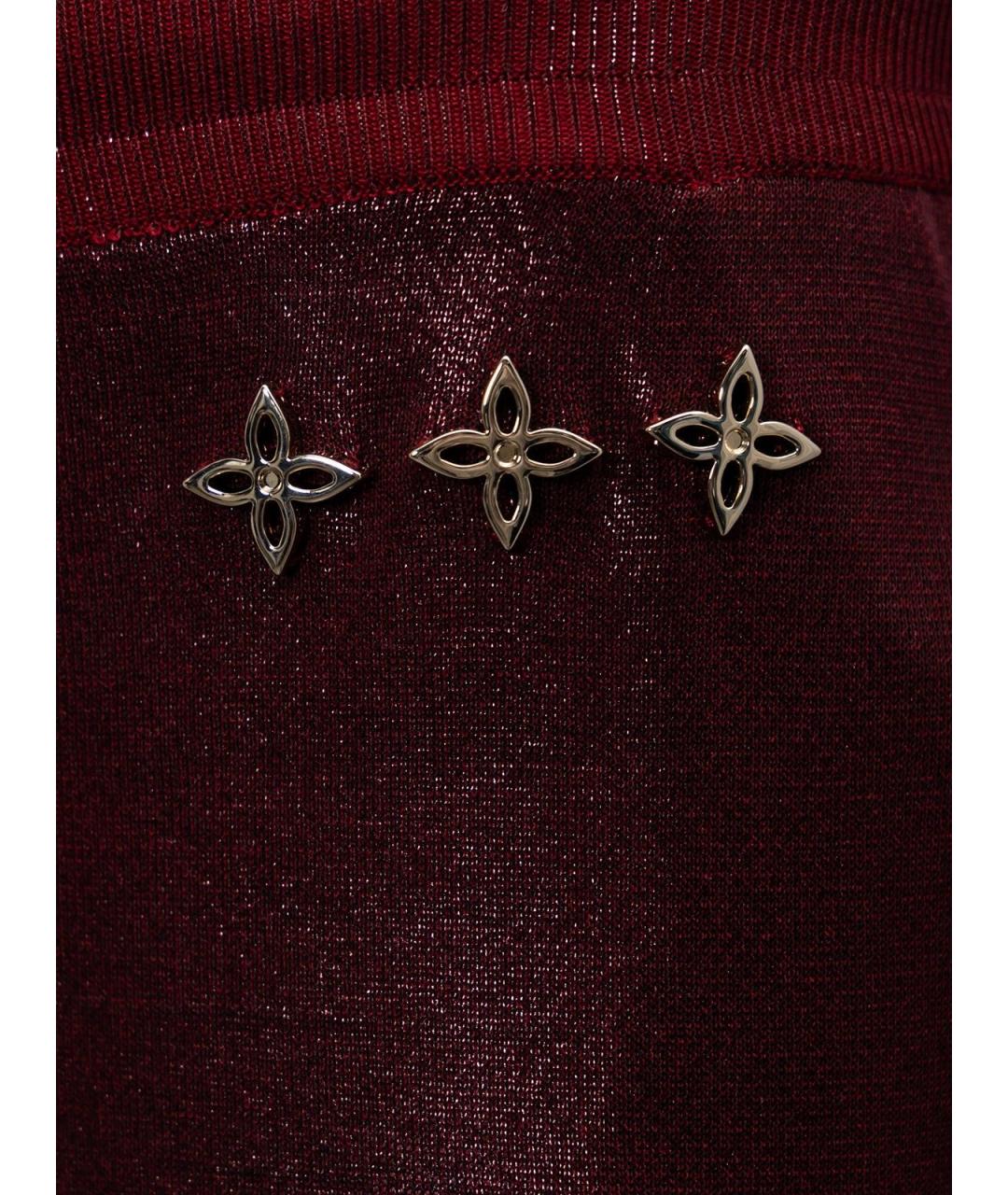 LOUIS VUITTON Красные полиамидовые прямые брюки, фото 3