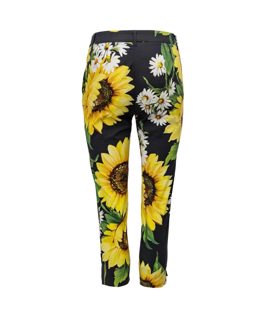 DOLCE&GABBANA Черные хлопковые прямые брюки, фото 2