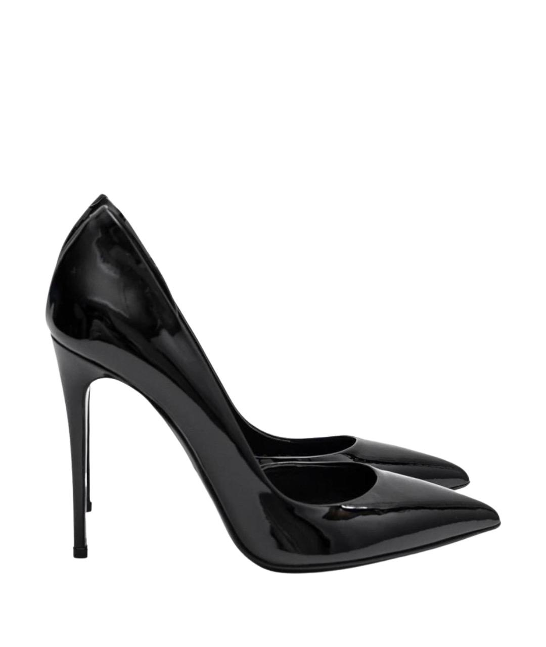 DOLCE&GABBANA Черные кожаные туфли, фото 1