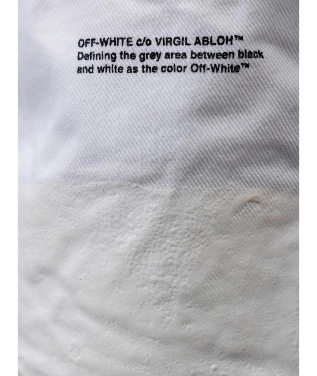 OFF-WHITE Белые хлопковые шорты, фото 3