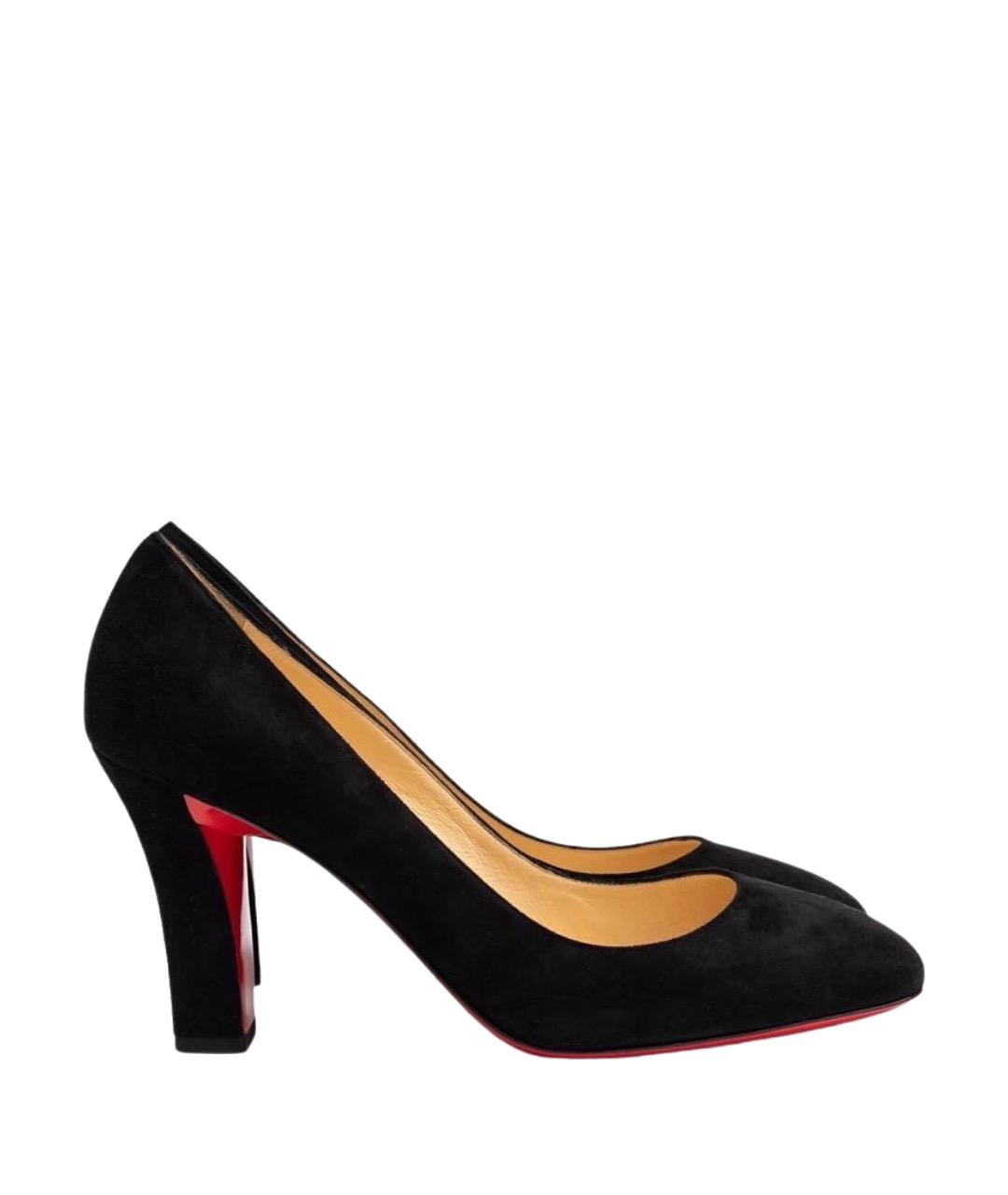 CHRISTIAN LOUBOUTIN Черные замшевые туфли, фото 1