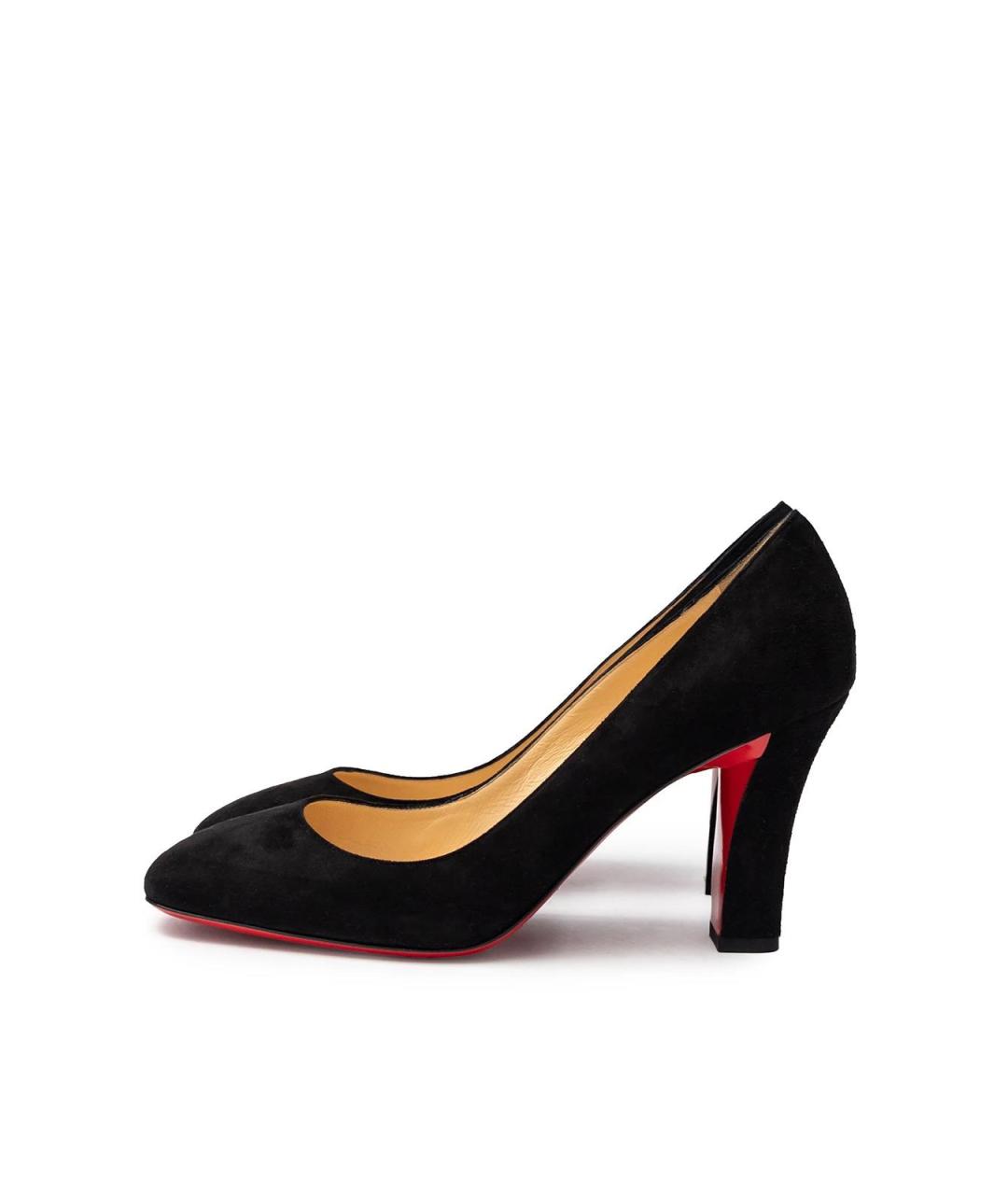 CHRISTIAN LOUBOUTIN Черные замшевые туфли, фото 5