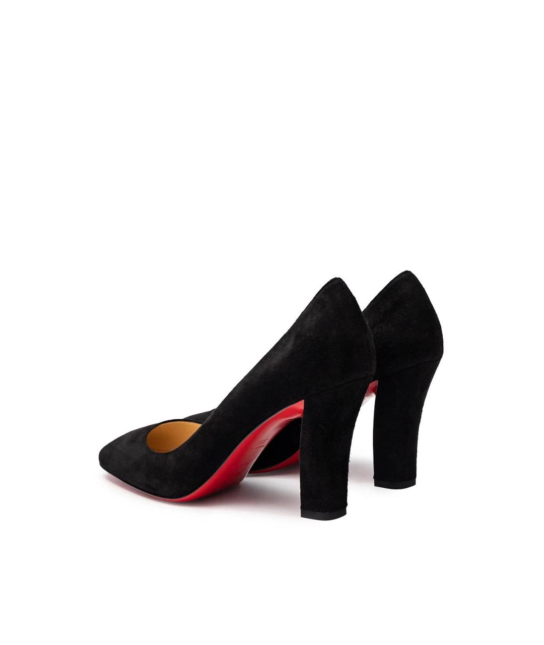 CHRISTIAN LOUBOUTIN Черные замшевые туфли, фото 3