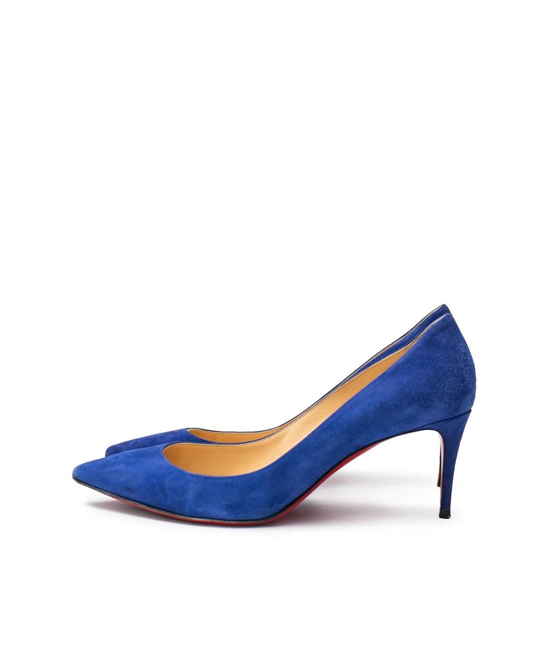 CHRISTIAN LOUBOUTIN Синие замшевые туфли, фото 5