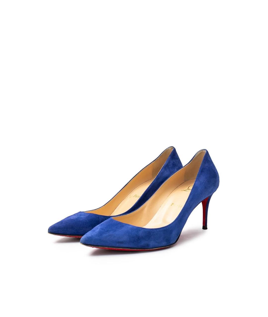 CHRISTIAN LOUBOUTIN Синие замшевые туфли, фото 2