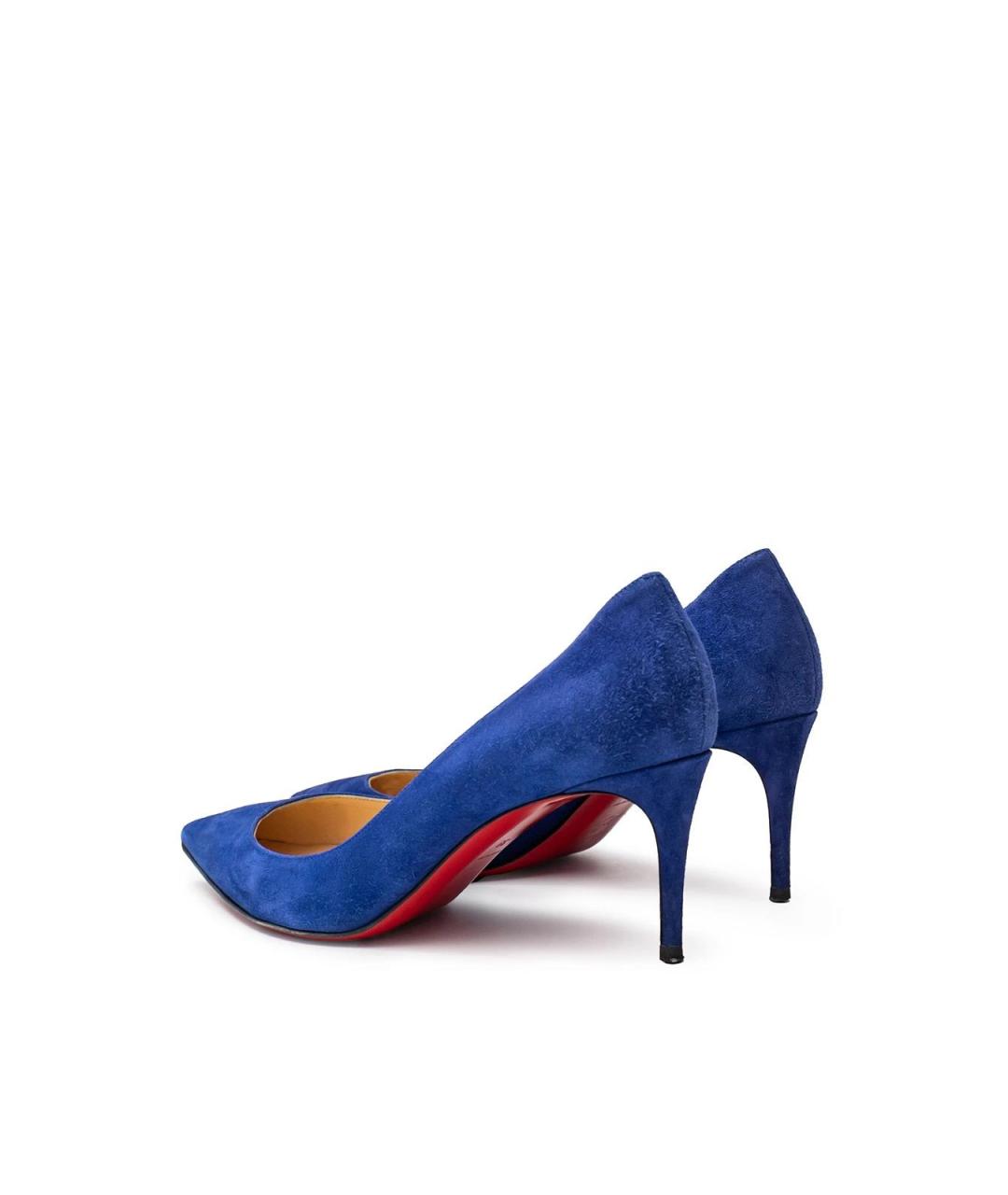 CHRISTIAN LOUBOUTIN Синие замшевые туфли, фото 3
