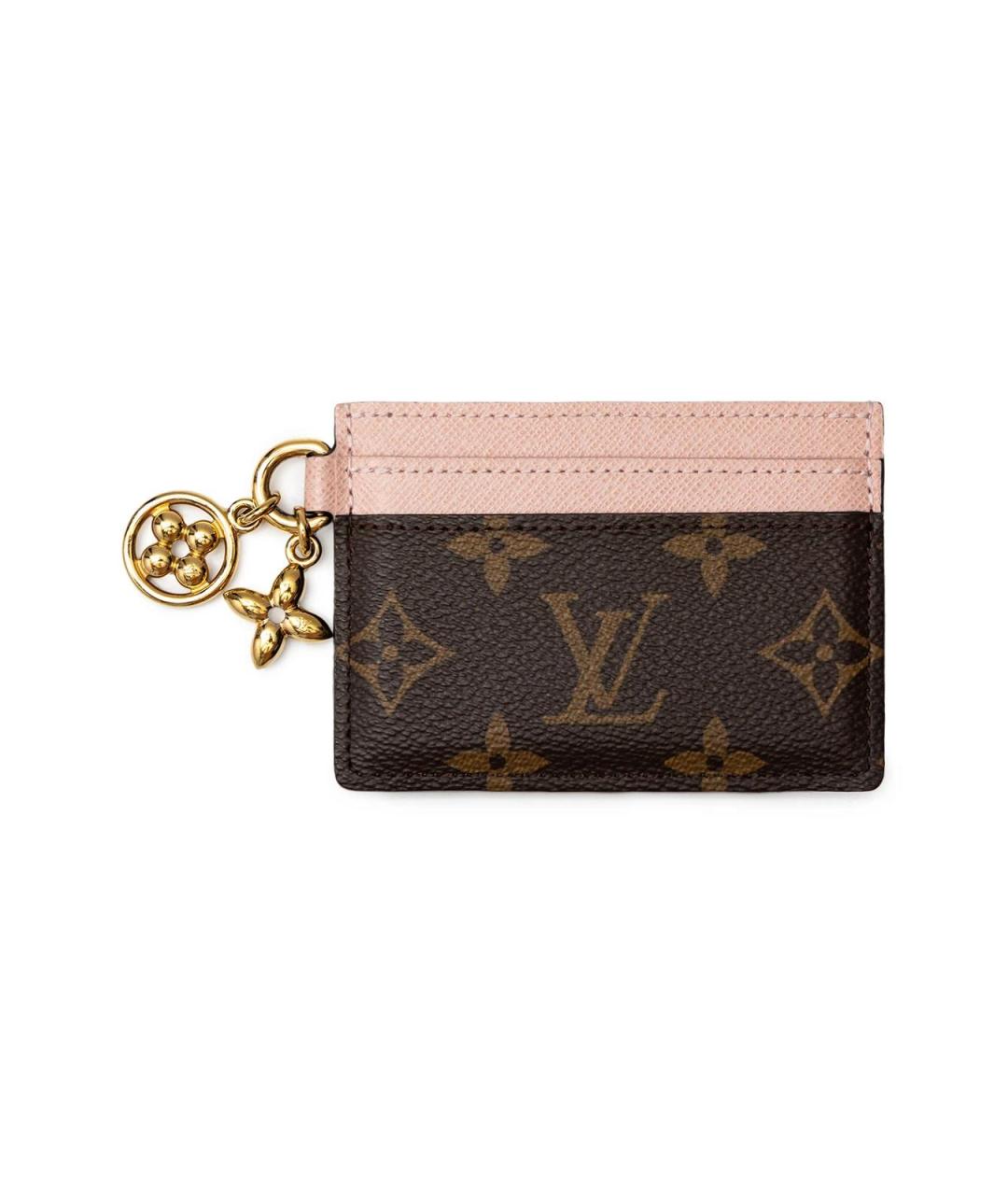 LOUIS VUITTON Коричневая кожаная визитница, фото 2