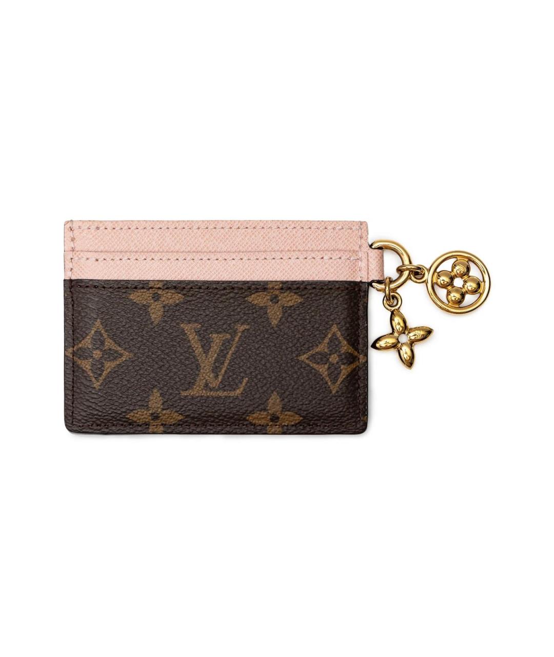 LOUIS VUITTON Коричневая кожаная визитница, фото 1