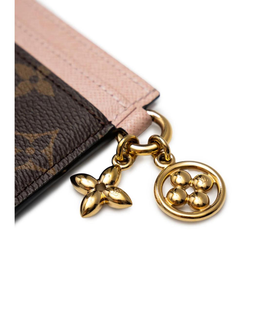 LOUIS VUITTON Коричневая кожаная визитница, фото 3