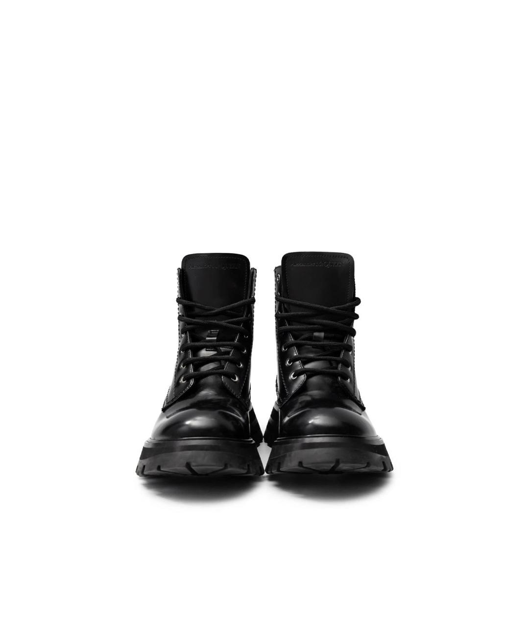 ALEXANDER MCQUEEN Черные кожаные ботинки, фото 4