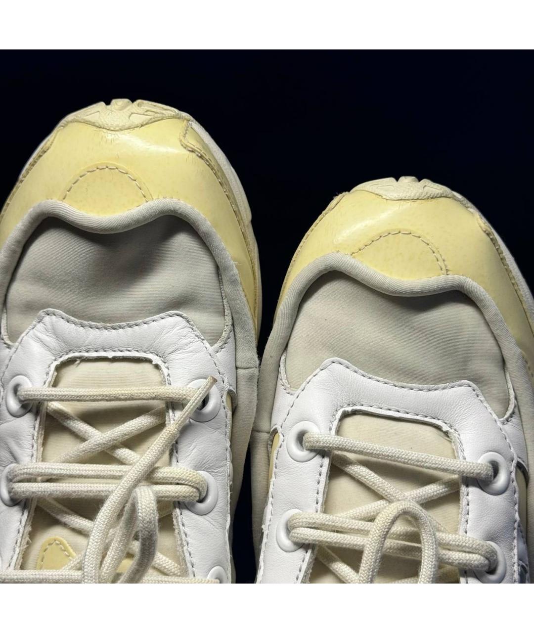 ADIDAS X RAF SIMONS Бежевые текстильные низкие кроссовки / кеды, фото 7