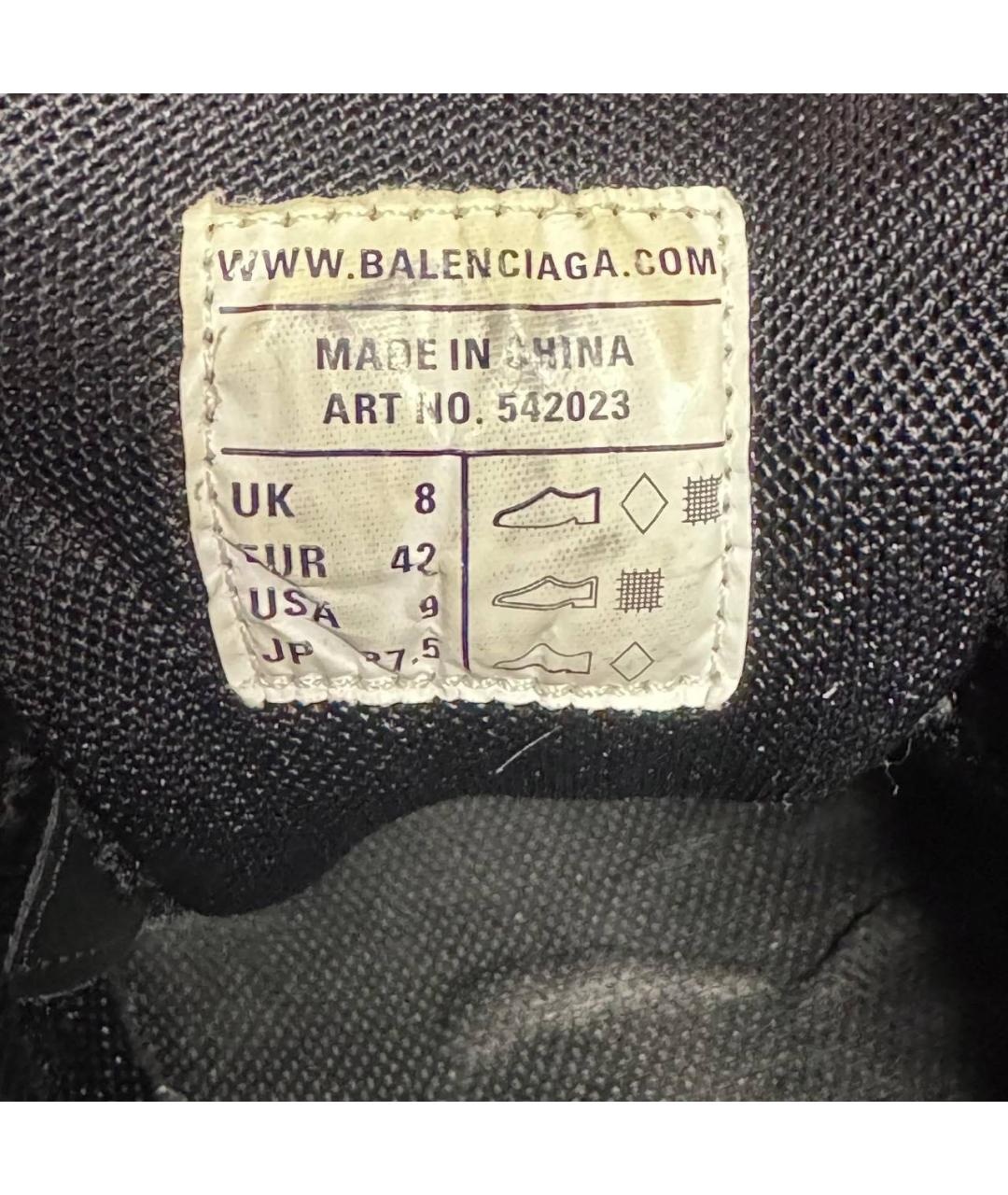 BALENCIAGA Черные текстильные низкие кроссовки / кеды, фото 5