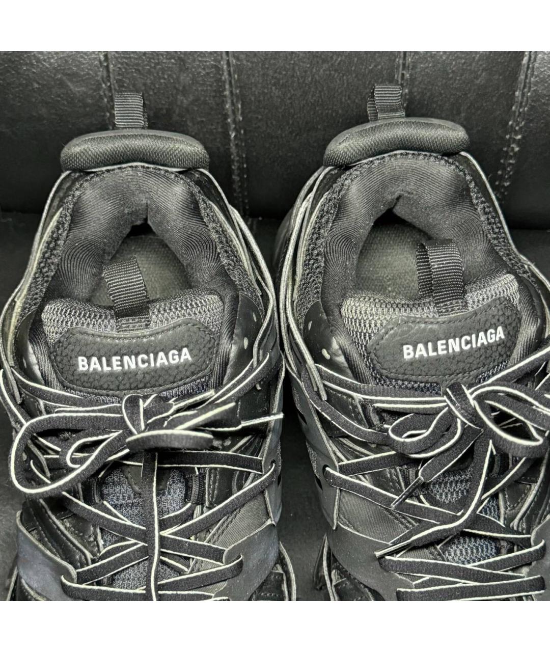 BALENCIAGA Черные текстильные низкие кроссовки / кеды, фото 7