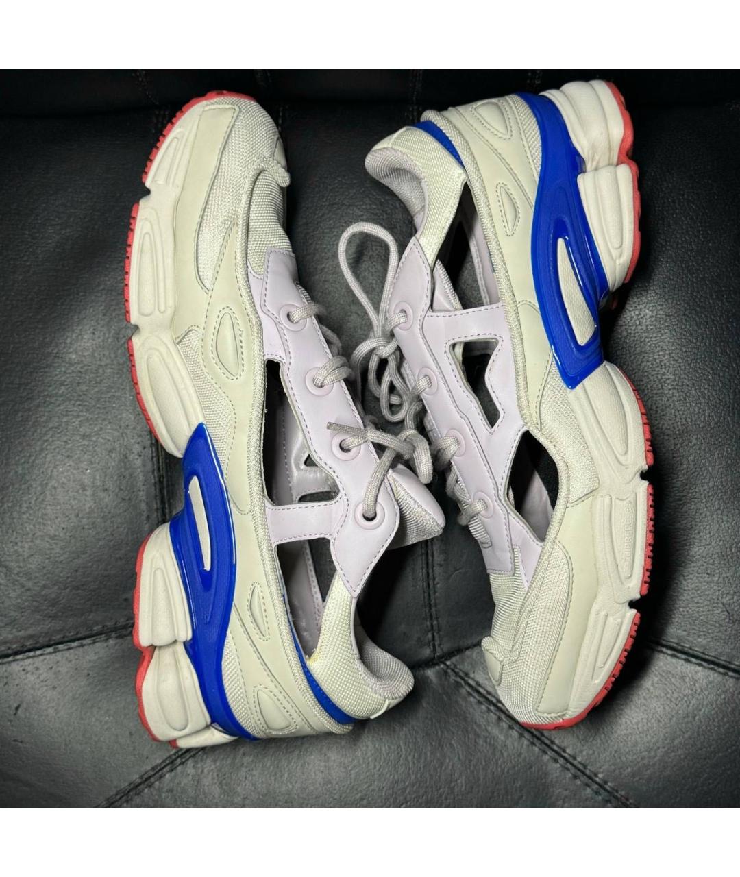 ADIDAS X RAF SIMONS Бежевые текстильные низкие кроссовки / кеды, фото 4