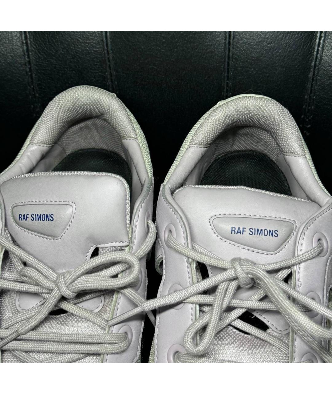 ADIDAS X RAF SIMONS Бежевые текстильные низкие кроссовки / кеды, фото 6