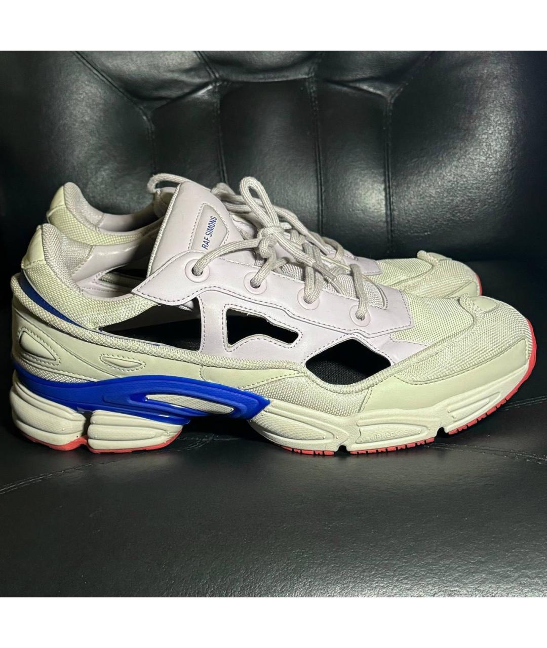 ADIDAS X RAF SIMONS Бежевые текстильные низкие кроссовки / кеды, фото 9