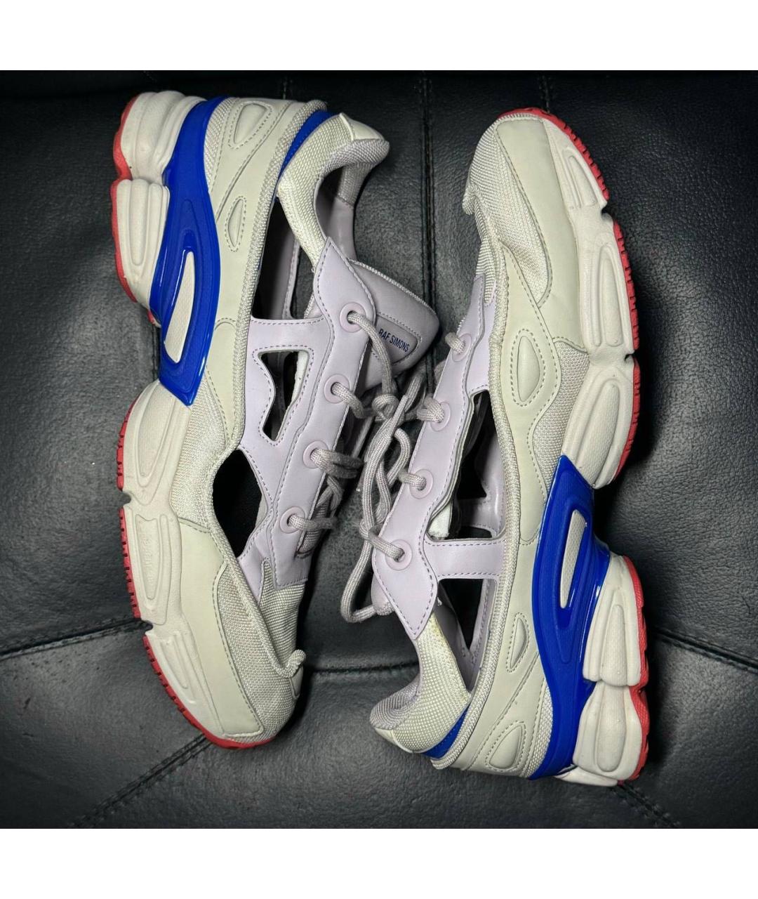ADIDAS X RAF SIMONS Бежевые текстильные низкие кроссовки / кеды, фото 3