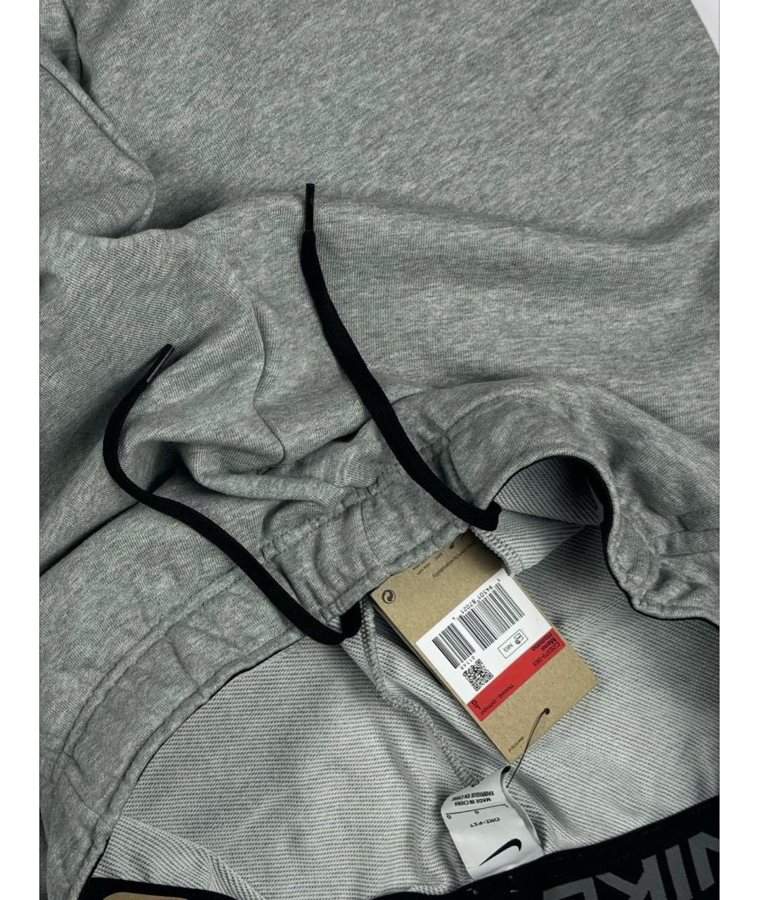 NIKE Серые хлопковые повседневные брюки, фото 4