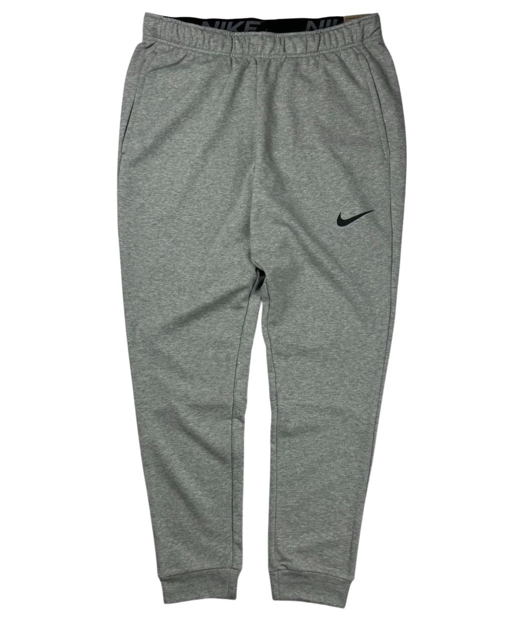 NIKE Серые хлопковые повседневные брюки, фото 1