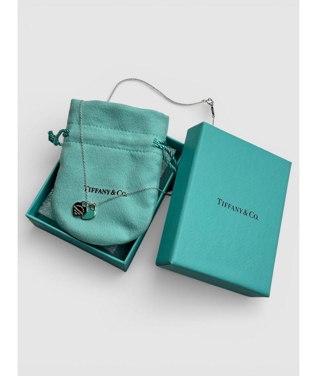 TIFFANY&CO Бирюзовая серебряная подвеска, фото 6