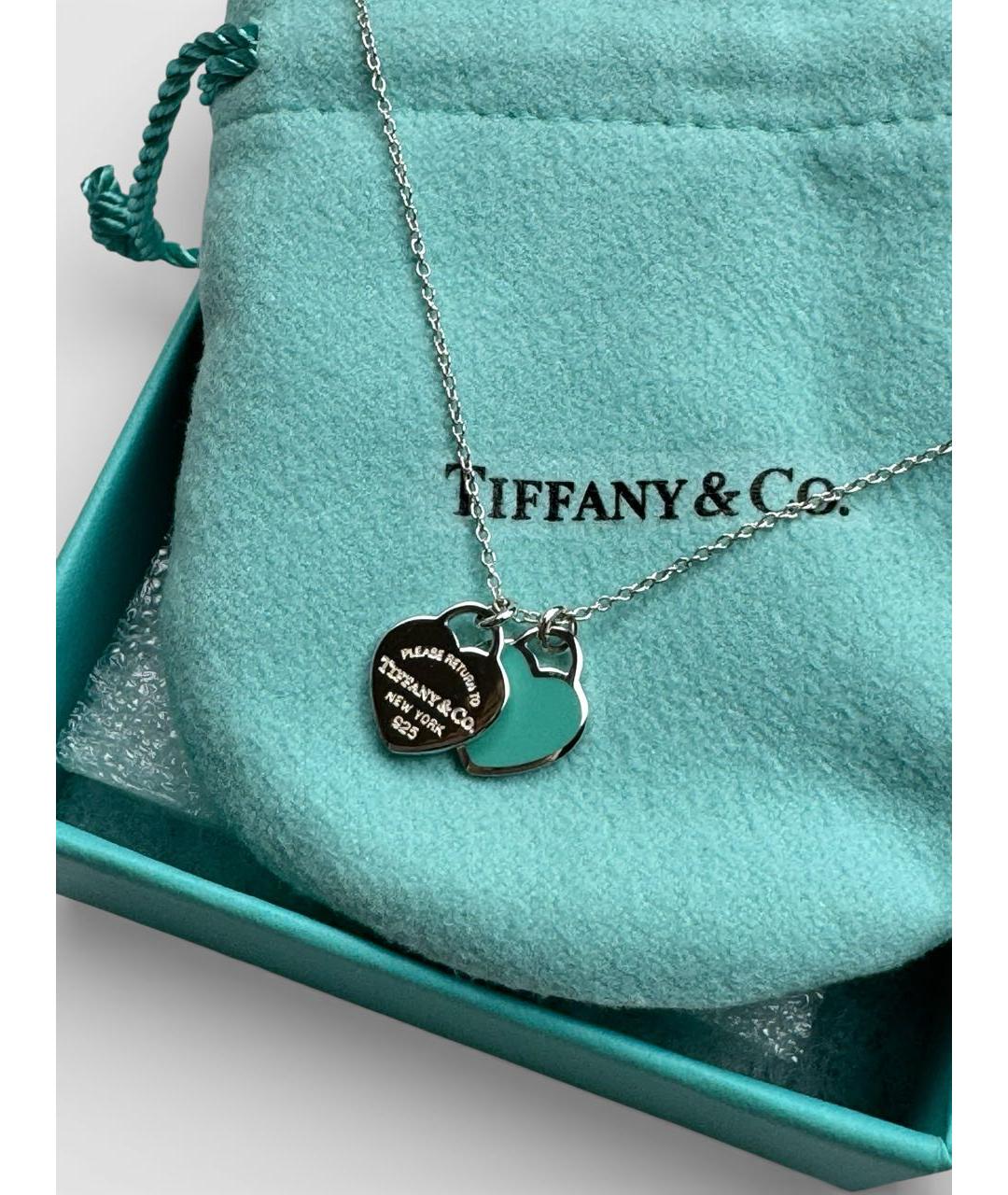 TIFFANY&CO Бирюзовая серебряная подвеска, фото 3