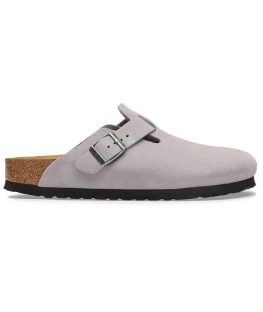 BIRKENSTOCK Фиолетовые замшевые сандалии, фото 1