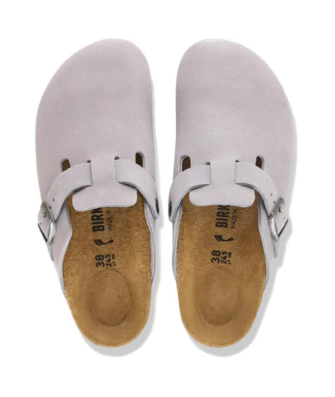 BIRKENSTOCK Фиолетовые замшевые сандалии, фото 4